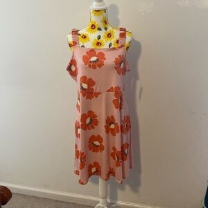 SO Peach Floral Mini Dress XL NWT